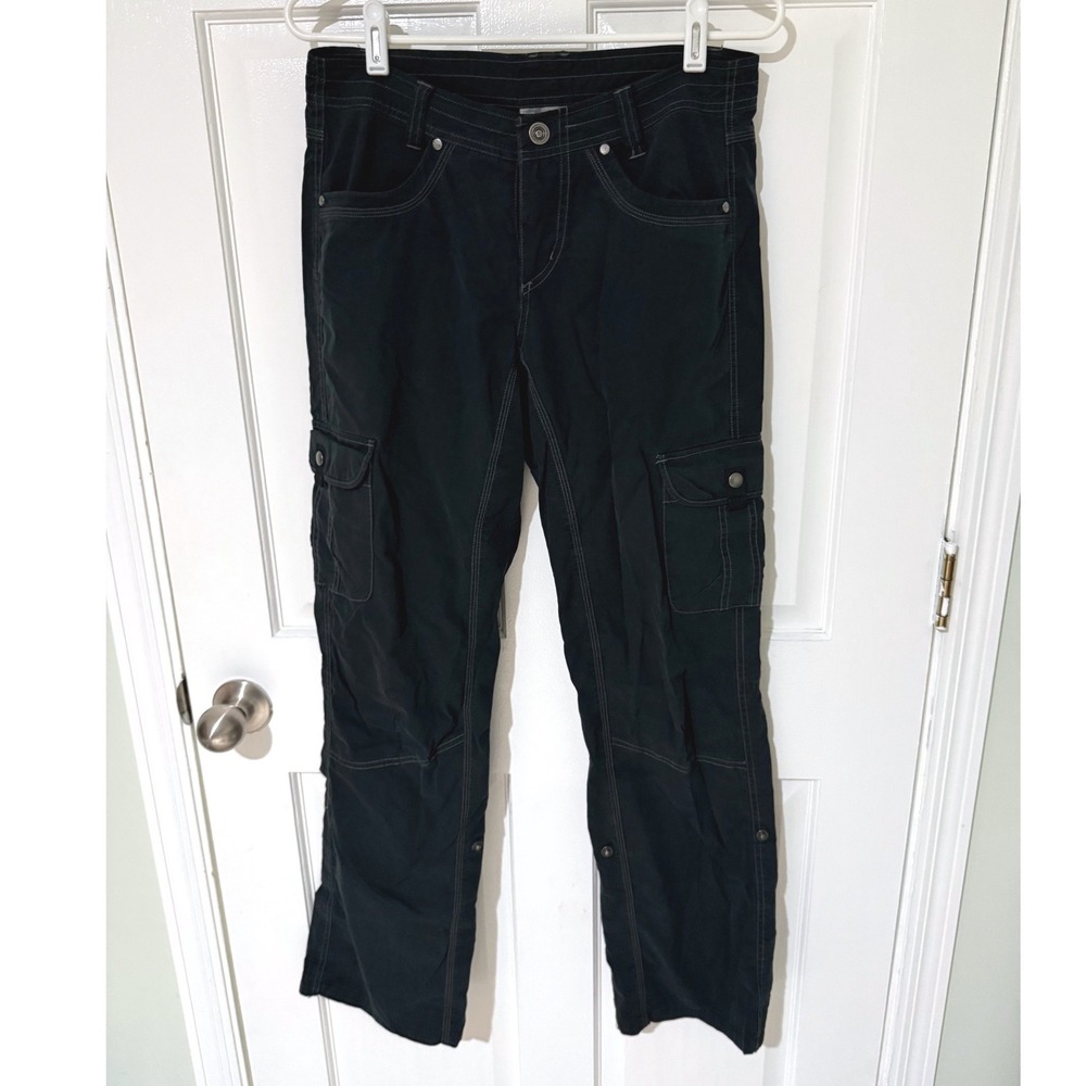 Kuhl Splash Black Cargo Hiking Pants Womens Size Regular 6 Straight Leg Utility